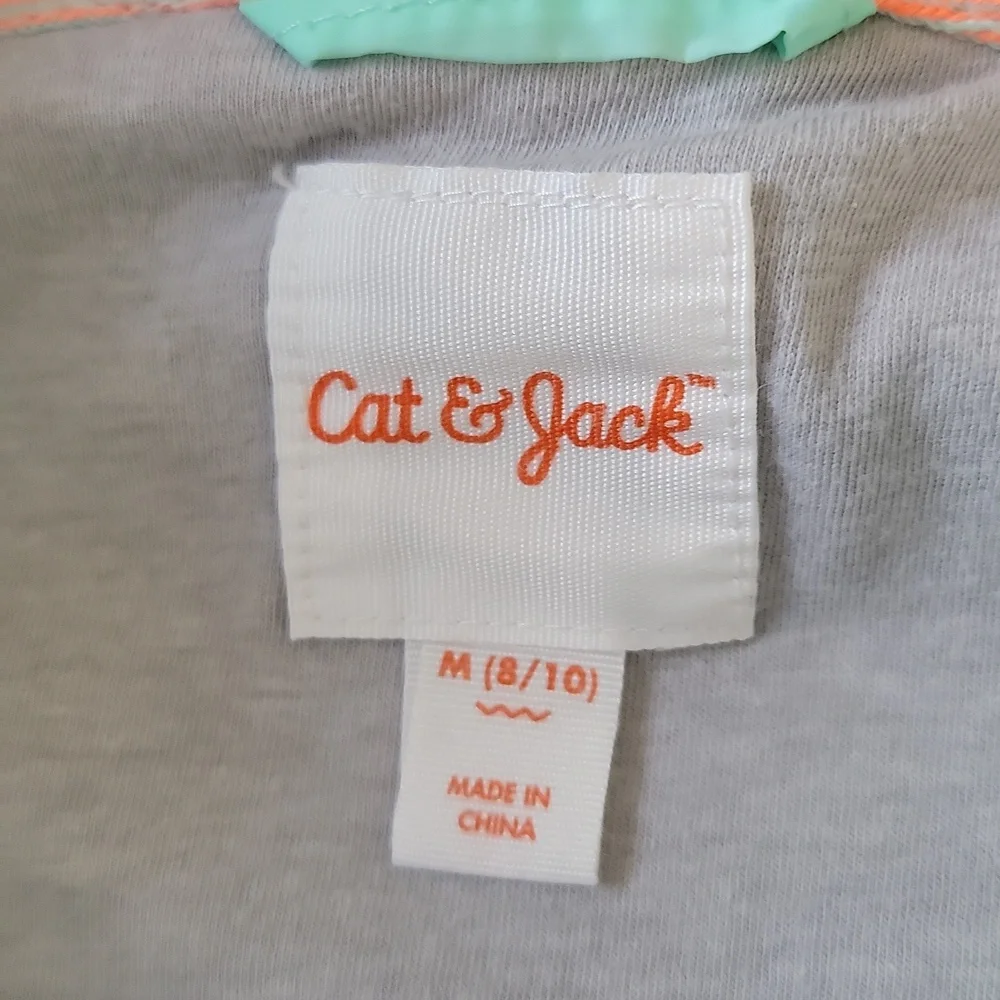 Cat & Jack Kids Colorblock Hoodie Windbreaker Jacket Girls M(8/10) Pull On